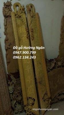 Câu đối vắt vải gỗ mít 1m87 CD16